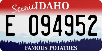ID license plate E094952