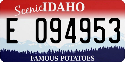ID license plate E094953