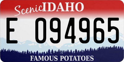 ID license plate E094965