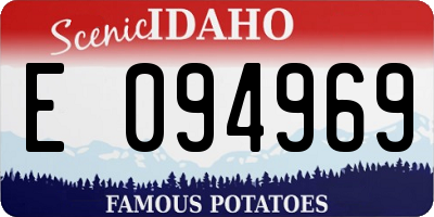 ID license plate E094969