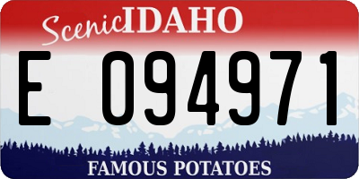 ID license plate E094971