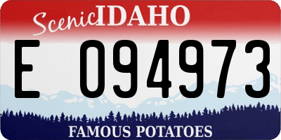 ID license plate E094973
