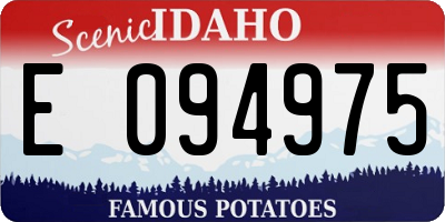 ID license plate E094975