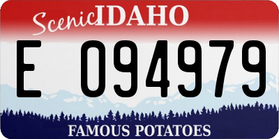 ID license plate E094979