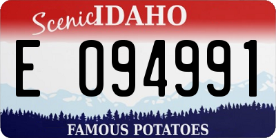 ID license plate E094991