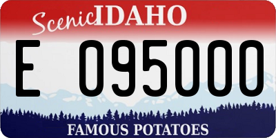 ID license plate E095000