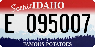 ID license plate E095007