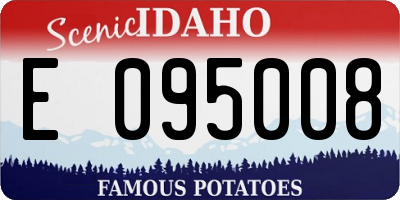 ID license plate E095008