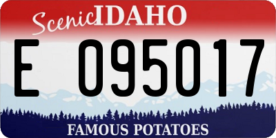 ID license plate E095017