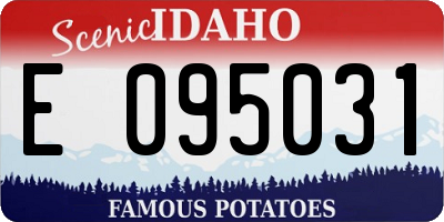 ID license plate E095031