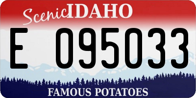 ID license plate E095033