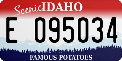 ID license plate E095034