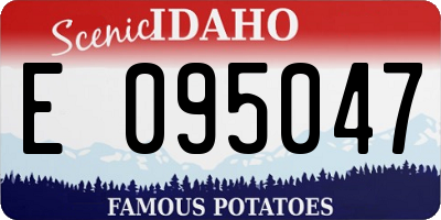 ID license plate E095047