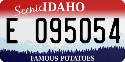 ID license plate E095054