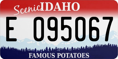 ID license plate E095067