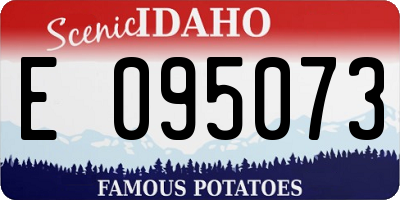 ID license plate E095073