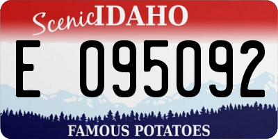 ID license plate E095092