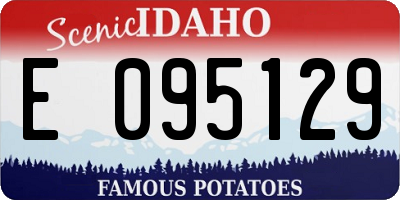 ID license plate E095129