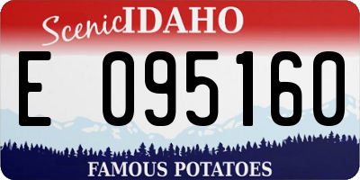 ID license plate E095160