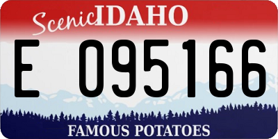 ID license plate E095166