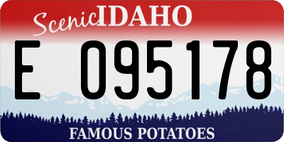 ID license plate E095178