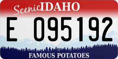 ID license plate E095192