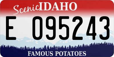 ID license plate E095243