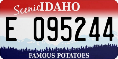 ID license plate E095244