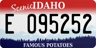 ID license plate E095252