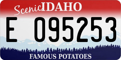 ID license plate E095253