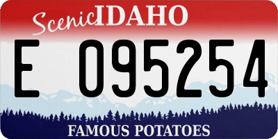 ID license plate E095254