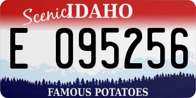 ID license plate E095256