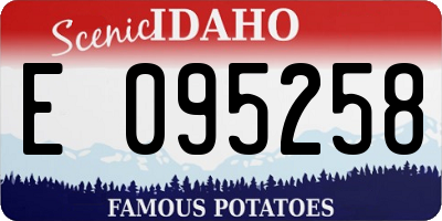ID license plate E095258
