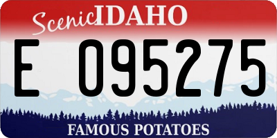 ID license plate E095275