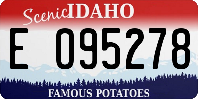 ID license plate E095278
