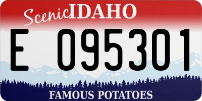 ID license plate E095301