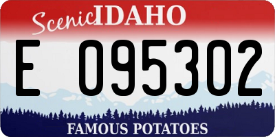 ID license plate E095302