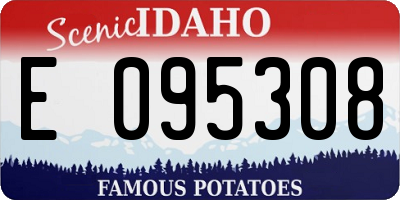 ID license plate E095308