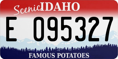 ID license plate E095327