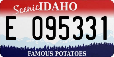 ID license plate E095331