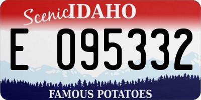 ID license plate E095332