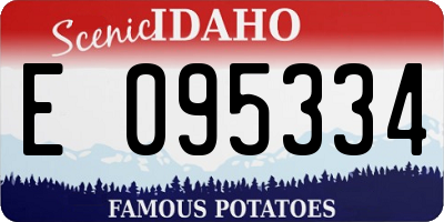 ID license plate E095334