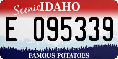 ID license plate E095339