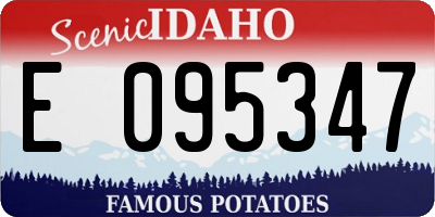 ID license plate E095347