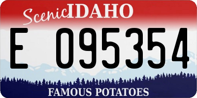 ID license plate E095354