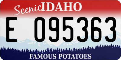 ID license plate E095363