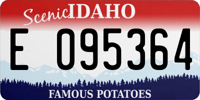 ID license plate E095364