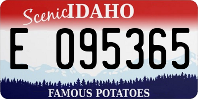 ID license plate E095365