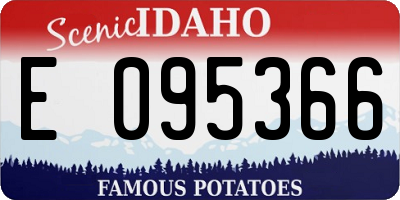 ID license plate E095366