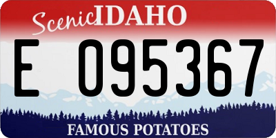 ID license plate E095367